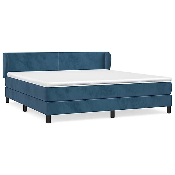 vidaXL Boxspringbett mit Matratze Dunkelblau 180x200 cm Samt 3127389 günstig online kaufen