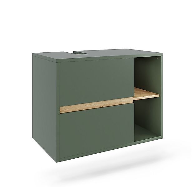 Vicco Waschbeckenunterschrank Viola, Grün/Artisan, 80 x 60 cm mit 2 Schubla günstig online kaufen