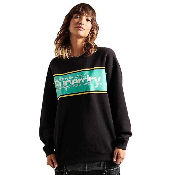 Superdry Core Logo Oversized Crew Sweatshirt XS-S Black günstig online kaufen