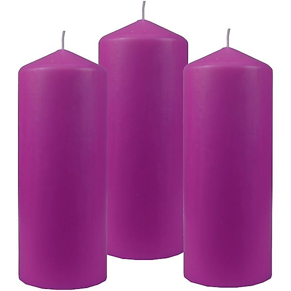 HS Candle Stumpenkerze Blockkerze (3-tlg), Wachskerzen günstig online kaufen