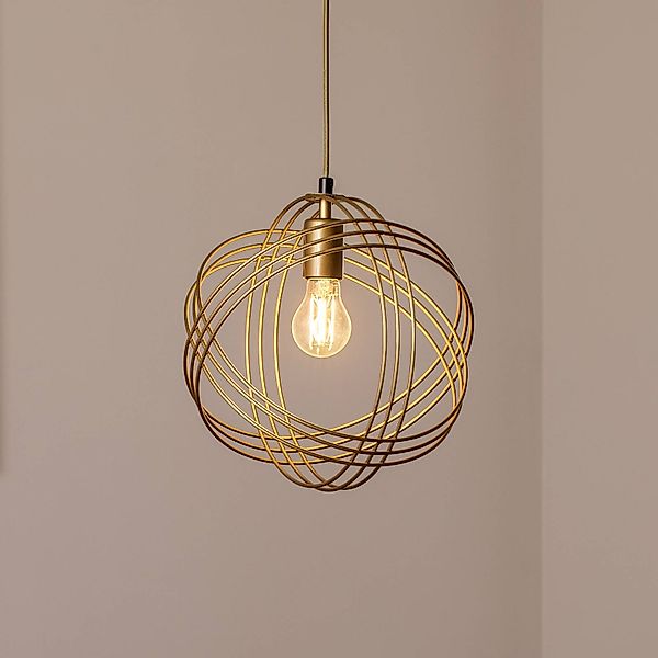 Hängeleuchte Mekik, altgold, Metall, Ø 28 cm günstig online kaufen