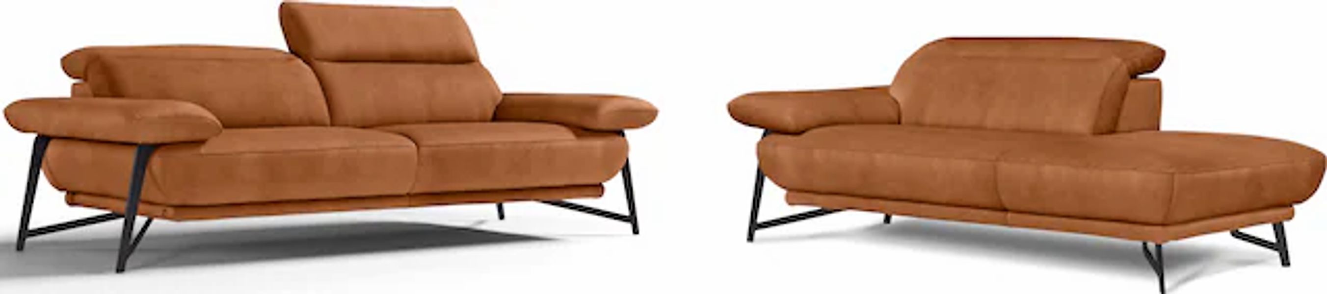 Egoitaliano Sofa »Anais, Design mit hohem Sitzkomfort, Fußfarbe schattengra günstig online kaufen