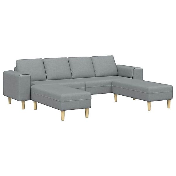 vidaXL Sofa Sofa Set Hellgrau Stoff, günstig online kaufen