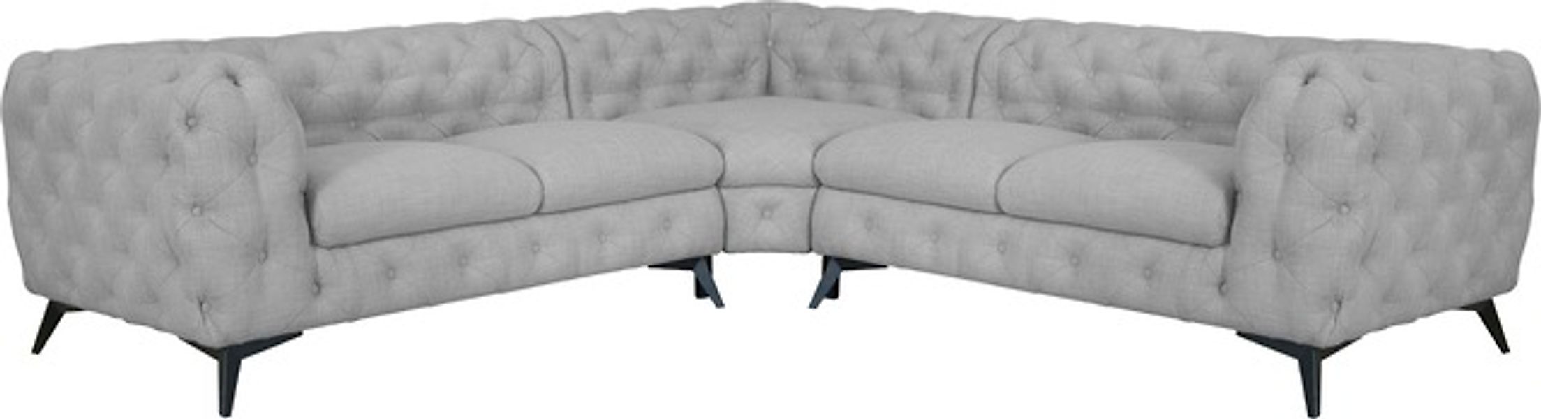 Home affaire Chesterfield-Sofa »Ecksofa GLYNIS L-Form mit Wellenunterfederu günstig online kaufen