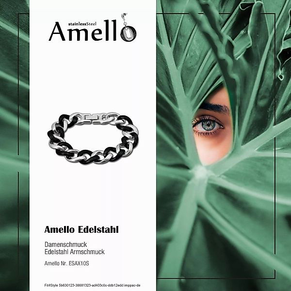 Amello Edelstahlarmband Amello Panzer Armband silber günstig online kaufen