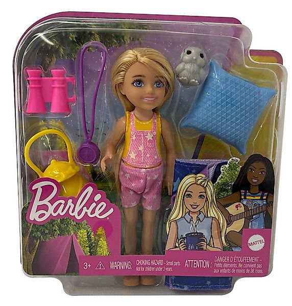 Barbie Stehpuppe Barbie Chelsea Blonde Puppe mit Campingausrüstung, Schlafs günstig online kaufen
