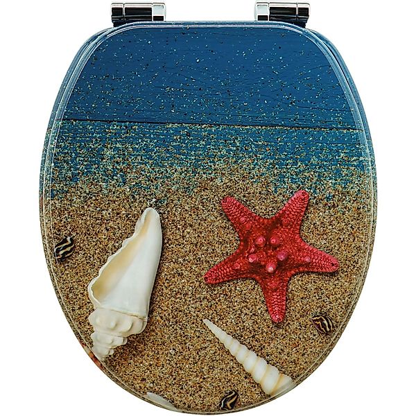 Sanfino WC Sitz Red Star Toilettendeckel mit Absenkautomatik aus Holz günstig online kaufen