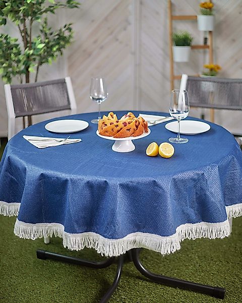 Grasekamp Gartentischdecke Gartentischdecke Weichschaum Azurblau günstig online kaufen