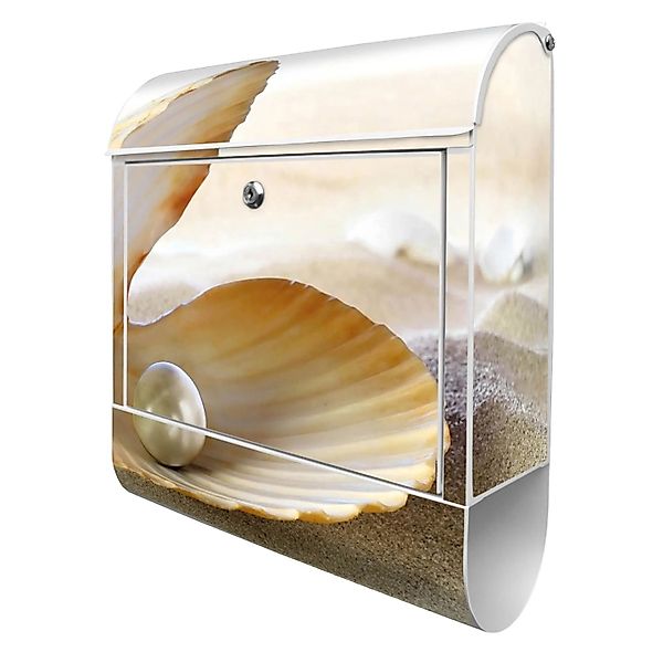 Banjado Design Briefkasten Weiß Pulverbeschichtet 39x47x14cm 2 Schlüssel Mi günstig online kaufen