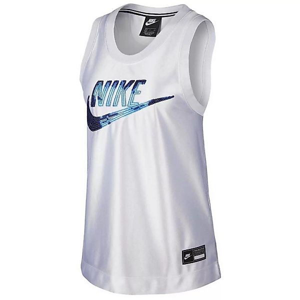 Nike Sportswear Glamour Dunk Ärmelloses T-shirt XS White / Deep Royal Blue günstig online kaufen