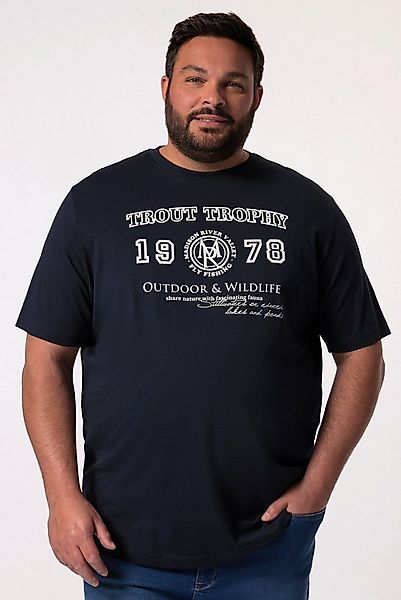 Men Plus T-Shirt T-Shirt Halbarm Brustprint günstig online kaufen