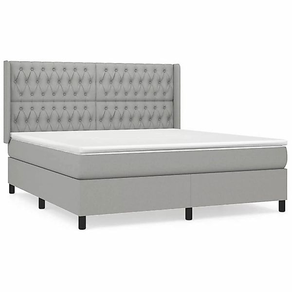 vidaXL Boxspringbett mit Matratze Hellgrau 180x200 cm Stoff1380146 günstig online kaufen