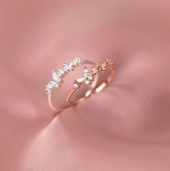Eyecatcher Silberring 925 Sterling Silber Schmetterling Ring Zirkonia, Größ günstig online kaufen