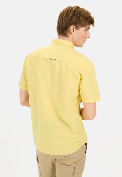camel active Kurzarmhemd aus einem Baumwoll-Leinenmix günstig online kaufen
