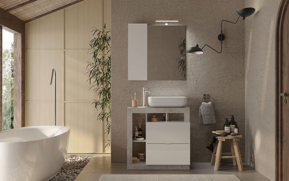 welltime Badmöbel-Set Hamburg, Badezimmerset 2tlg. Breite günstig online kaufen