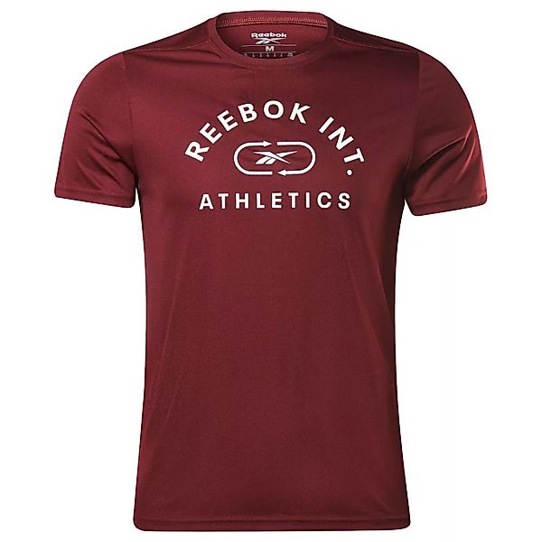 Reebok Workout Ready Poly Graphic Kurzärmeliges T-shirt S Maroon günstig online kaufen