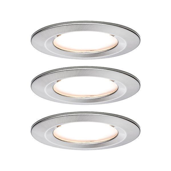 Paulmann "LED Einbauleuchte Nova Coin Basisset starr IP44 rund 78mm Coin 3x günstig online kaufen