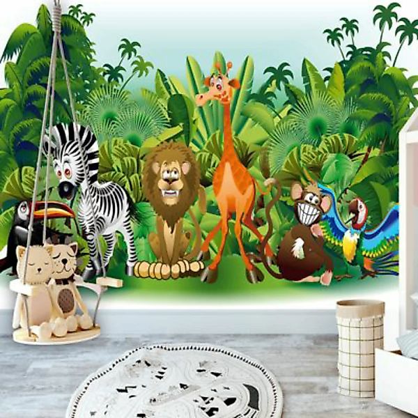 artgeist Fototapete Jungle Animals grün Gr. 250 x 175 günstig online kaufen