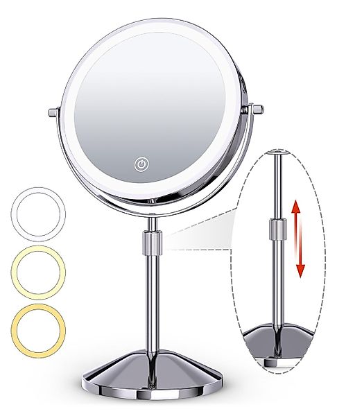 MCURO Kosmetikspiegel LED Schminkspiegel 10X Vergrößerung günstig online kaufen