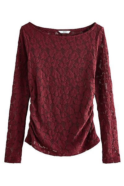 Next Langarmbluse Langarmoberteil mit U-Boot-Ausschnitt und Spitze (1-tlg) günstig online kaufen