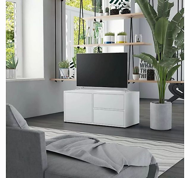furnicato TV-Schrank Weiß 80x34x36 cm Holzwerkstoff günstig online kaufen