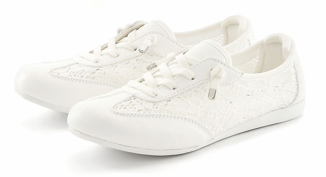LASCANA Sneaker "Freizeitschuh, Halbschuh mit modischen Spitzendetails," mi günstig online kaufen