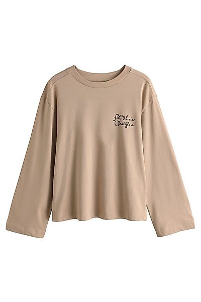 Next Langarmshirt Relaxed Fit Langarmshirt mit Grafik (1-tlg) günstig online kaufen