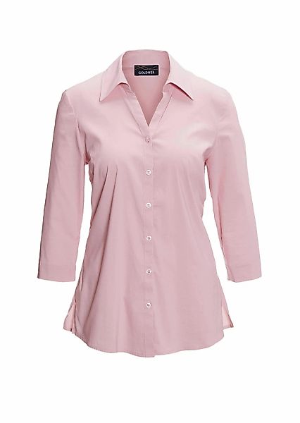 GOLDNER Hemdbluse "Kurzgröße Stretchbequeme Bluse mit Baumwolle" Bequemer 3 günstig online kaufen