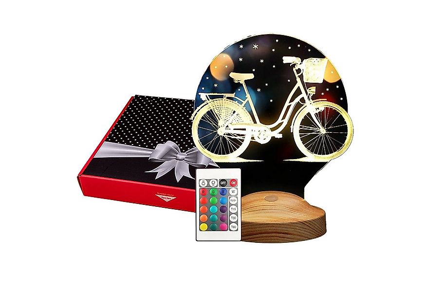 Geschenkelampe LED Nachttischlampe Fahrrad Gravur 3D Lampe Geschenke für Fa günstig online kaufen