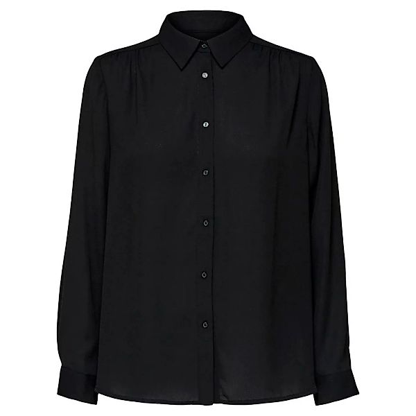 SELECTED Leicht Recycelter Polyester Hemd Damen Schwarz günstig online kaufen