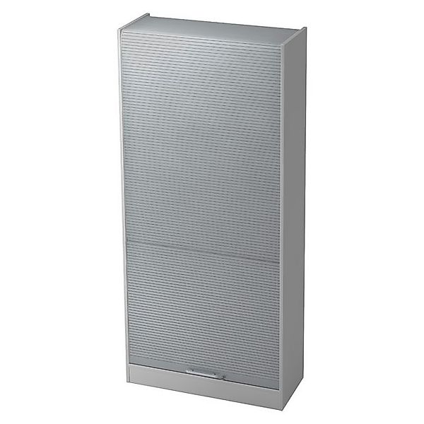bümö Aktenschrank office Rollladenschrank Dekor: Grau/Silber - Griffe: Reli günstig online kaufen