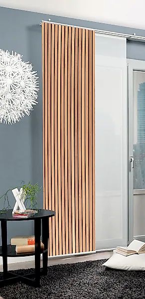 HOME WOHNIDEEN Schiebegardine »PANILO«, (1 St.), Schiebewand Seidenoptik, D günstig online kaufen