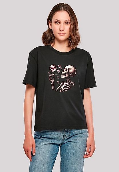 F4NT4STIC T-Shirt Niedliches Goth Skelett Herz Seifenblasen Premium Qualitä günstig online kaufen