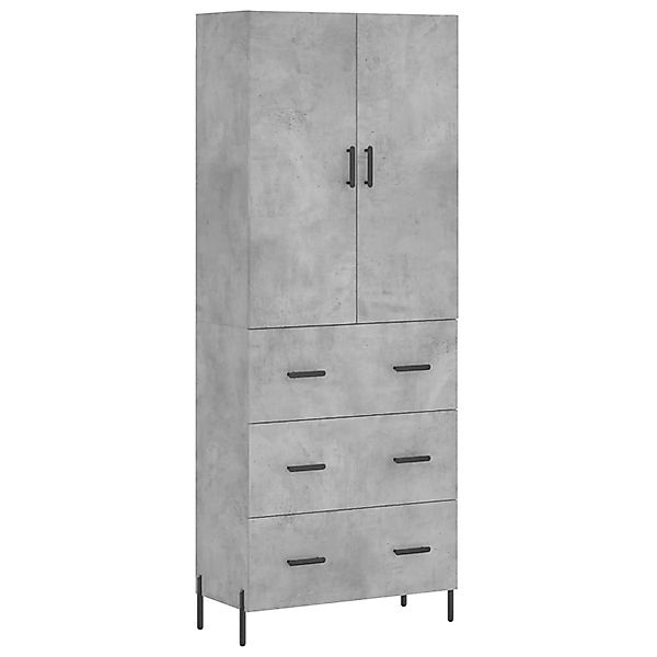 vidaXL Highboard Betongrau 69,5x34x180 cm Holzwerkstoff 3195855 günstig online kaufen