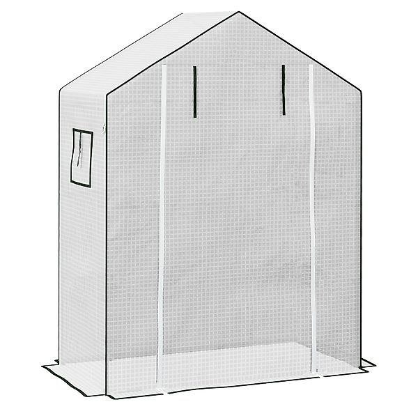 Outsunny Foliengewächshaus mit UV-Schutz, Rolltür, Seitenfenster, günstig online kaufen