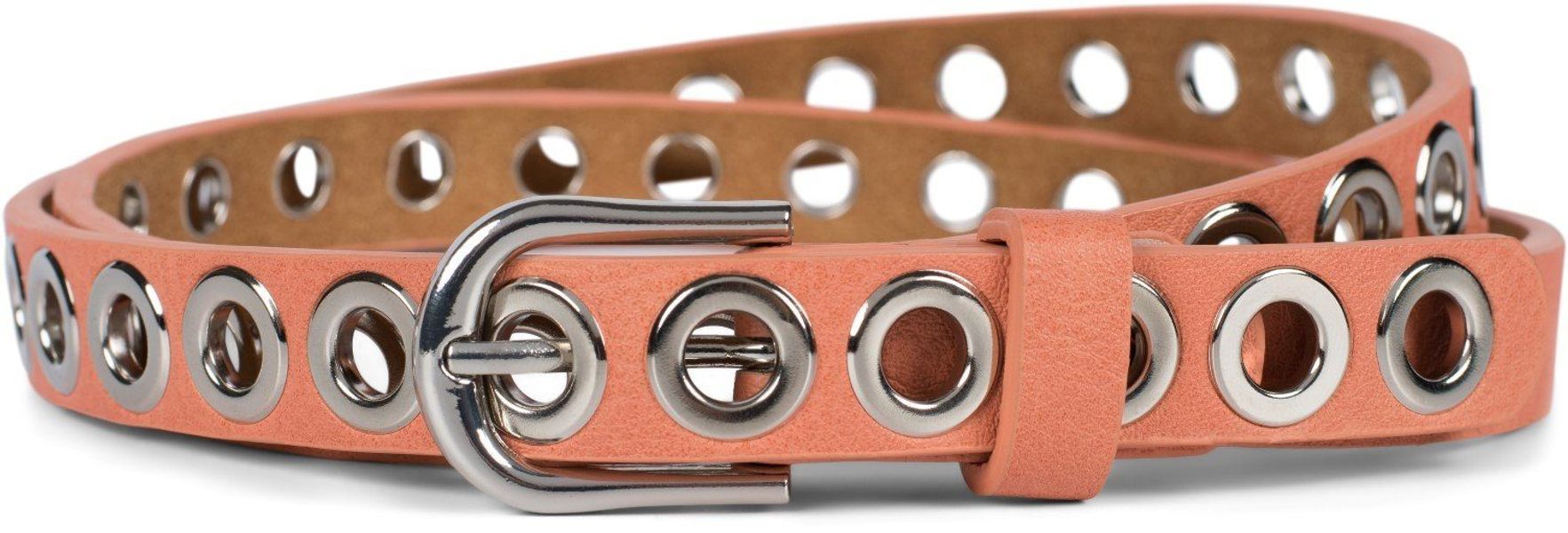 styleBREAKER Nietengürtel Schmaler Gürtel mit Lochnieten günstig online kaufen