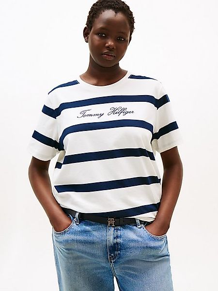 Tommy Hilfiger Curve T-Shirt CRV SCRIPT REG C-NK SS T-SHIRT günstig online kaufen