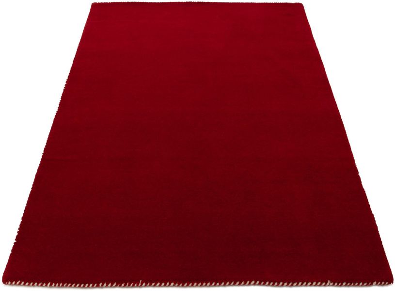carpetfine Wollteppich "Gabbeh Lola Uni" rechteckig 14 mm Höhe mit natürlic günstig online kaufen
