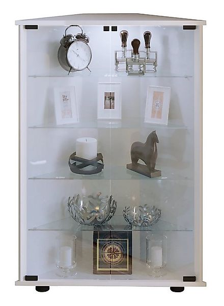 VCM Standvitrine Holz Glas Eckvitrine Vitrine Sammelvitrine Jecka L günstig online kaufen