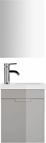 welltime Badmöbel-Set "Lund Gästebad Gästebadezimmmer Set Gäste-WC Waschpla günstig online kaufen