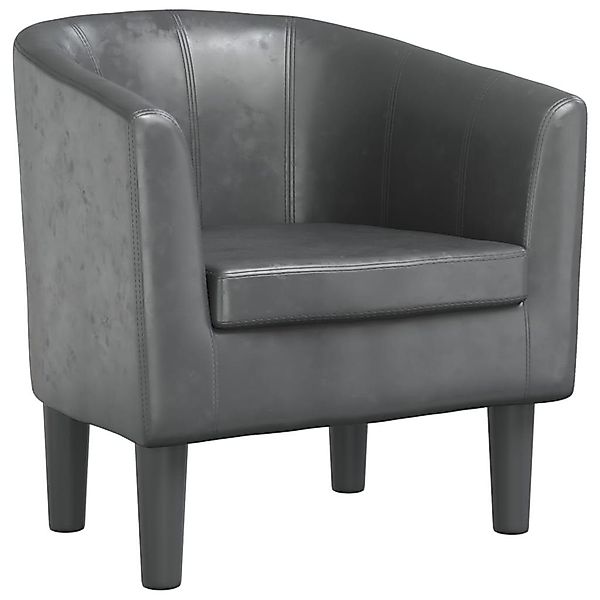 vidaXL Sessel Clubsessel Grau Kunstleder (1-St) günstig online kaufen