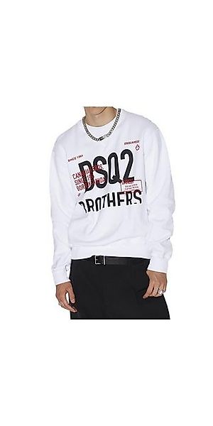 Dsquared2 Rundhalspullover Dsquared2 DSQ2 Brother Sweatshirt Weiß Herren XX günstig online kaufen