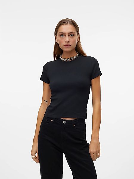Vero Moda Kurzarmshirt "VMCHLOE SS SHORT TOP JRS NOOS" Baumwollmischung günstig online kaufen