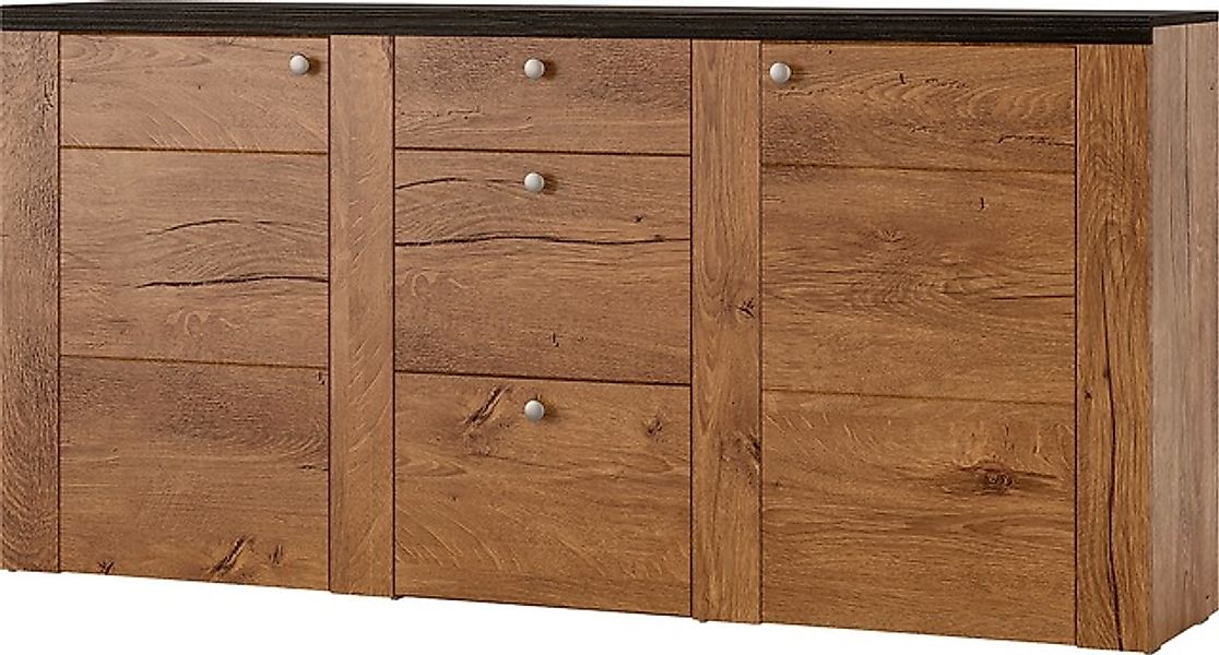 OTTO home Sideboard Larona, zeitlose Kommode mit 2 Türen, 3 Schubkästen, Tü günstig online kaufen