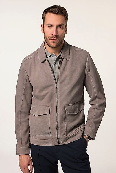 JP1880 Lederjacke Lederjacke Leder Lammvelours Rückenbadge günstig online kaufen