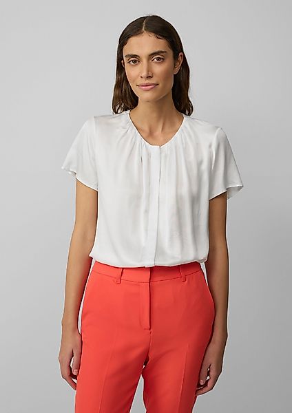 s.Oliver BLACK LABEL Kurzarmbluse Satinbluse aus günstig online kaufen
