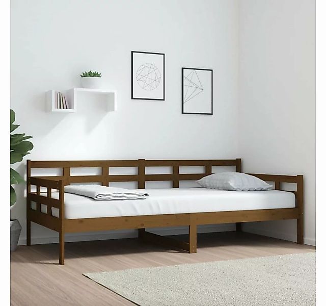 furnicato Bett Tagesbett Honigbraun Massivholz Kiefer 90x200 cm günstig online kaufen