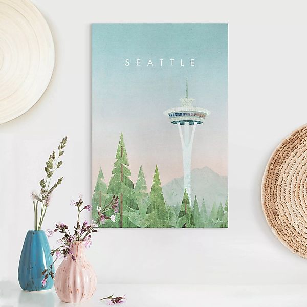 Leinwandbild Reiseposter - Seattle günstig online kaufen