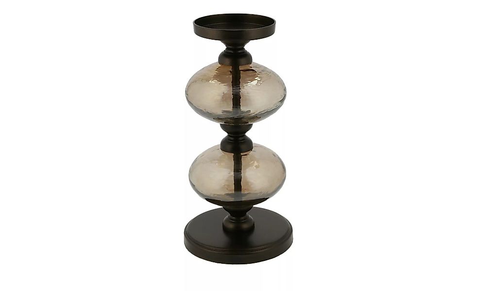 Kerzenständer - braun - Glas , Metall - 27,7 cm - Dekoration > Kerzen & Lic günstig online kaufen