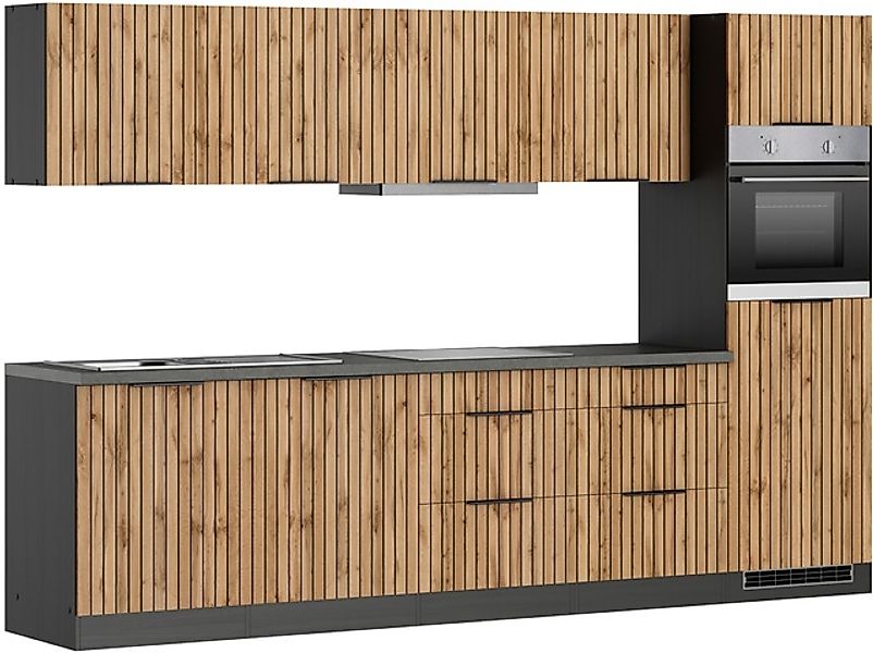 KOCHSTATION Küchenzeile »KS-Lagos, Breite 300 cm, wahlweise mit E-Geräten«, günstig online kaufen